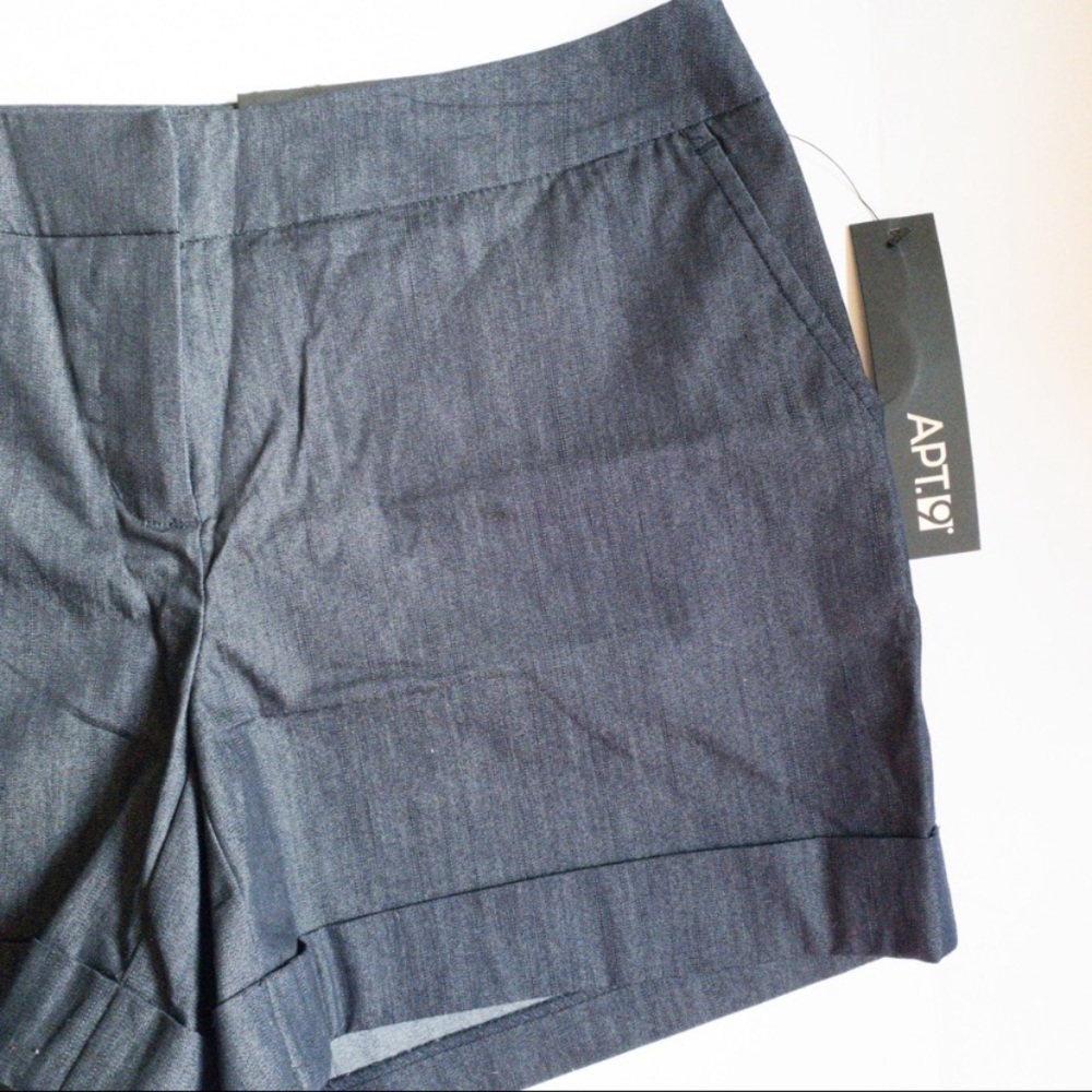Apt. 9 Dark Blue Mid Rise Shorts Sz 4 - Picture 2 of 3